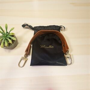 Mautto Brown Leather Replacement Strap with Gold Hardware – 11.5”